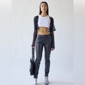 New Chic Urban Outfitters Vegan Leather Slim Pant